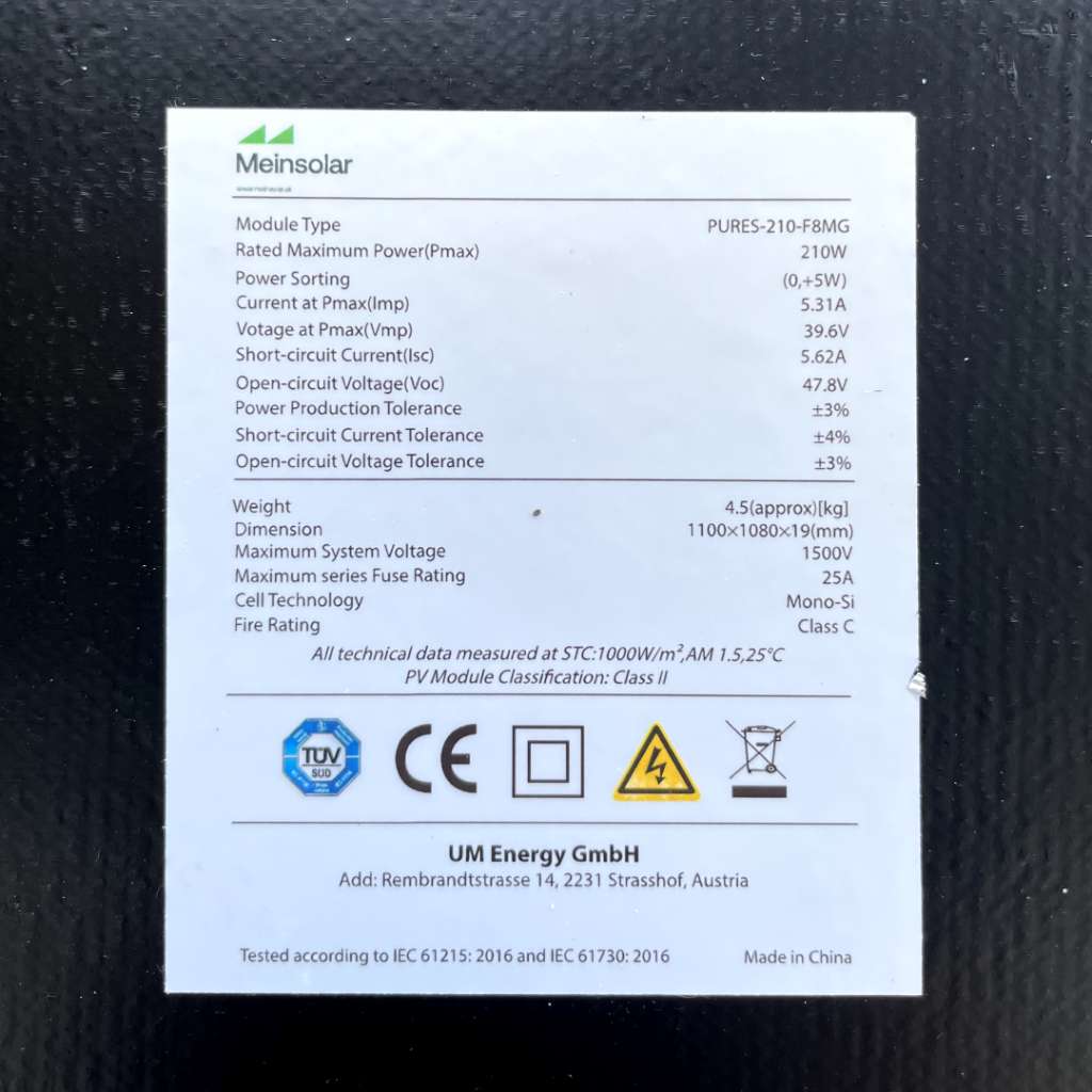 Flexibles Solarmodul 210W Balkonmodul