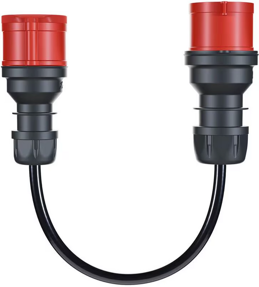 go-e Gemini flex 11 kW auf CEE Rot 32 A Adapter