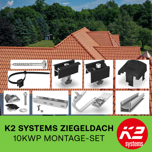 K2 Systems 10 kWp Montageset für 24 Module SingleRail 36 SingleHook 3S