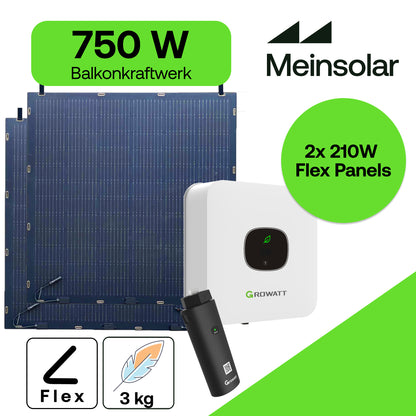 Balkonkraftwerk Set 2x 210W Flex Solarmodule