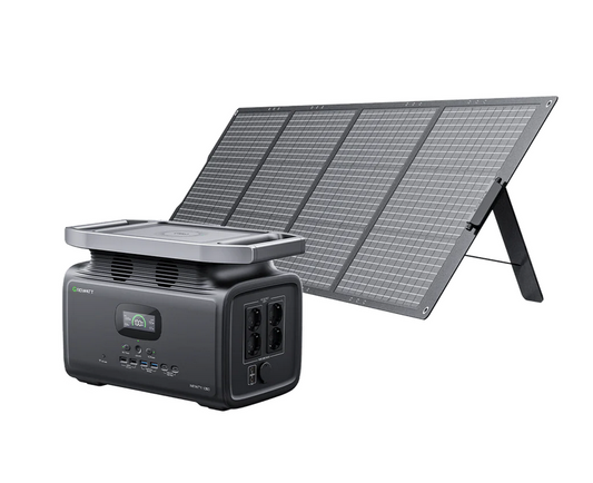 Growatt Infinity 1300 Tragbare Powerstation 1382Wh 1800W + 200W Faltbares Solarpanel