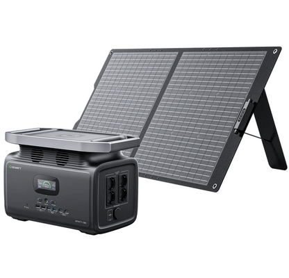 Growatt Infinity 1300 Tragbare Powerstation 1382Wh 1800W + 100W Faltbares Solarpanel