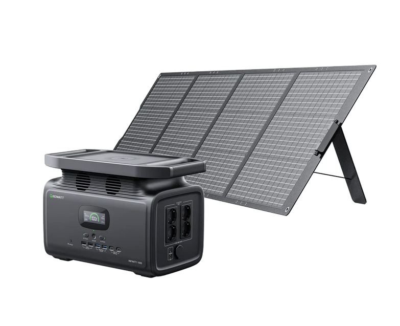Growatt INFINITY 1500 Tragbare Powerstation 1512Wh 2000W+ 200W Faltbares Solarpanel